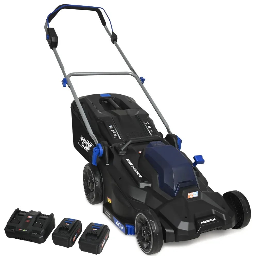 Powerblade 480CX 40V 17" Brushless Cordless Lawn Mower Kit (2x 4Ah)