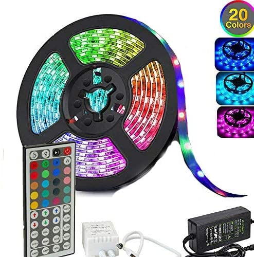 5050 RGB LED Strip Lights 5m Waterproof IP65 12V Remote