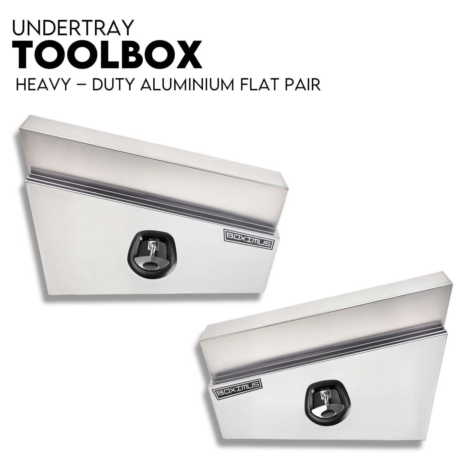 Under Tray Tool Box 750mm Aluminium Pair