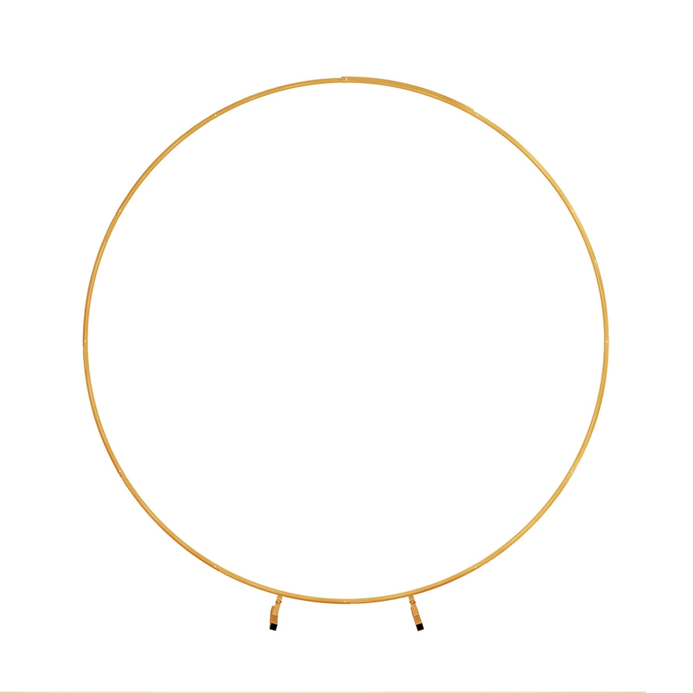 2M Round Backdrop Stand Wedding Party Flower Balloon Display Golden