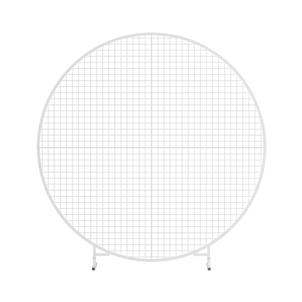 2M Round Backdrop Stand Wedding Party Flower Balloon Display White
