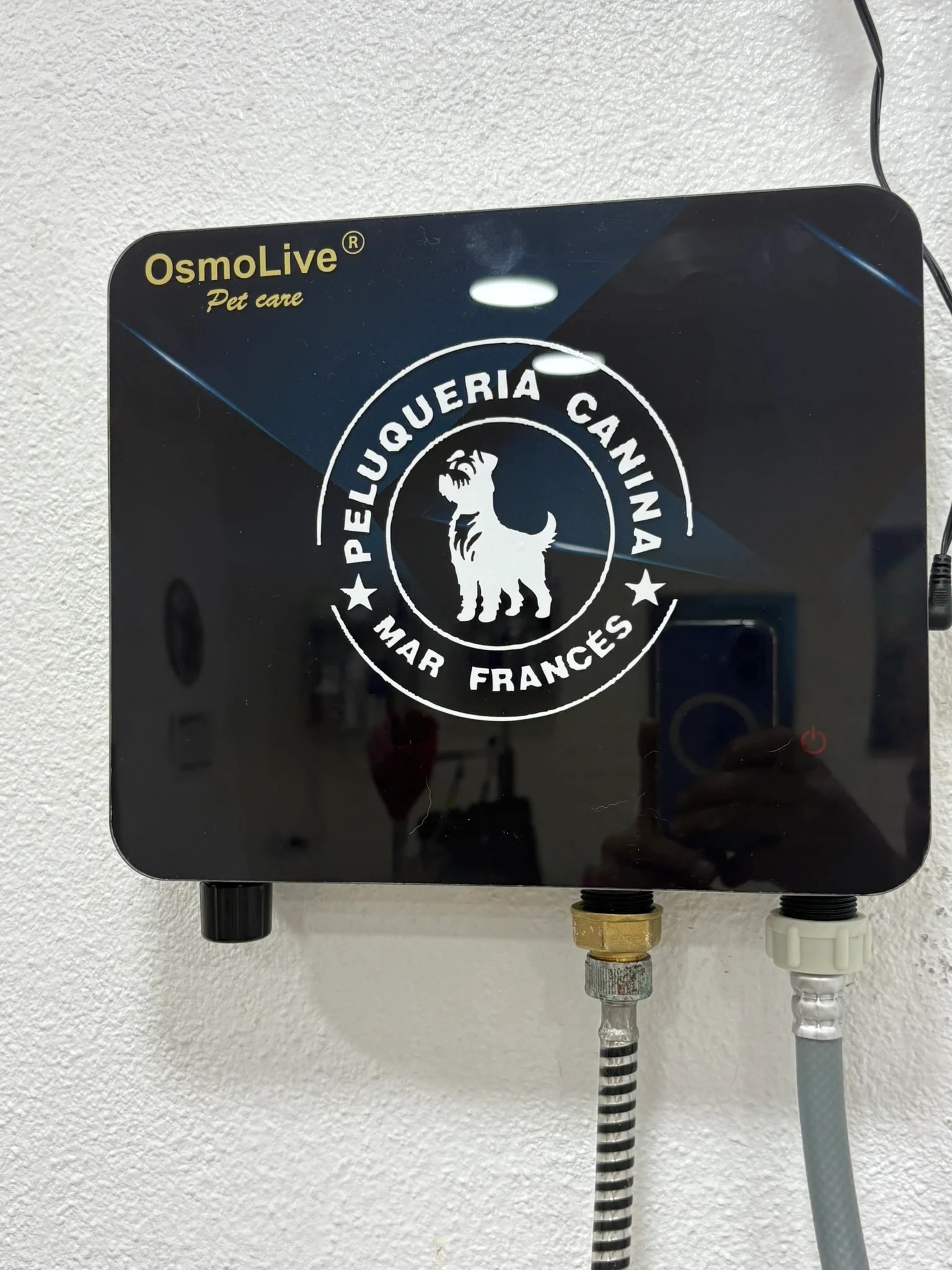 Equipo OsmoLive instalado en peluquería canina