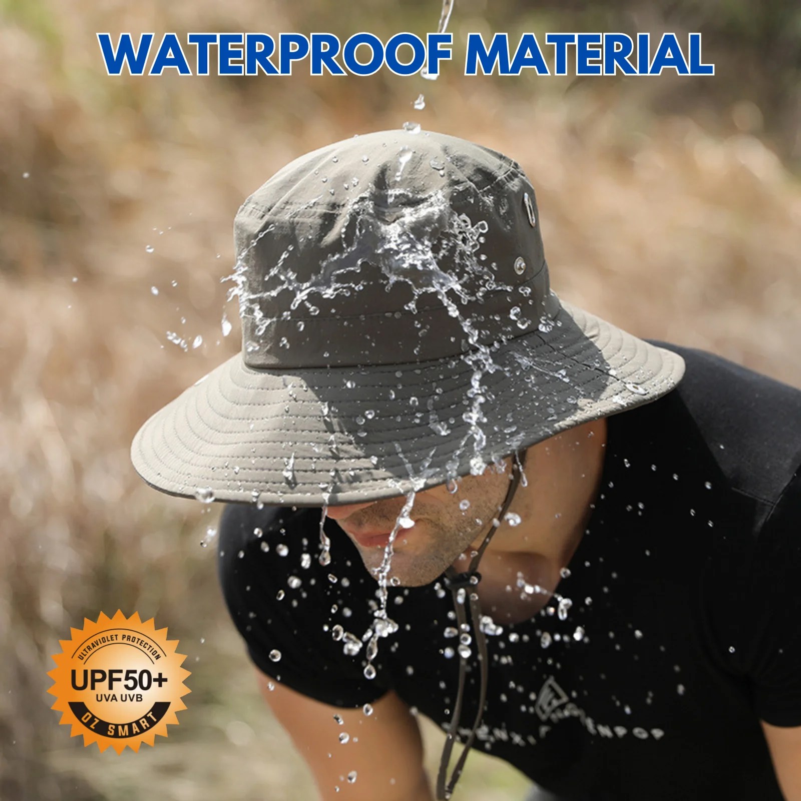 Traveller Wide Brim Bucket Sun Hat For Men And Women Waterproof Upf50