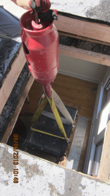 Safe removal via crane