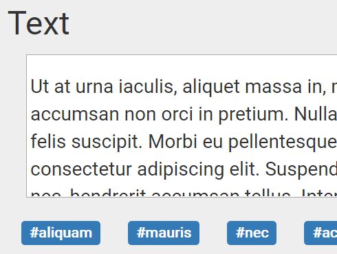 Create a container to place . Jquery Plugin To Generate Tags From A Given Text Tag Extract Jquery Plugin