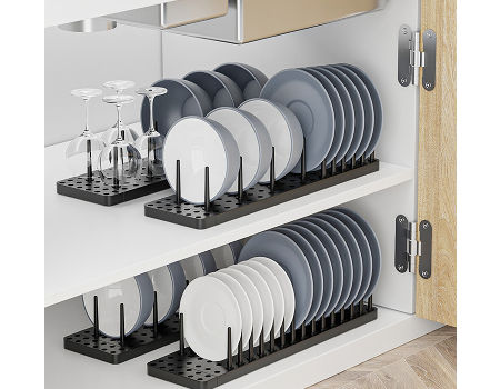 Kitchen Cupboard Adjustable drawer Organizer Pegboard Tray Drawer Drain Bowl Rack supplier