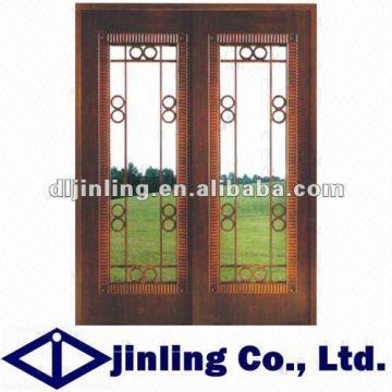 Standard Interior Solid Wood Door With Iron Grill Design Global Sources