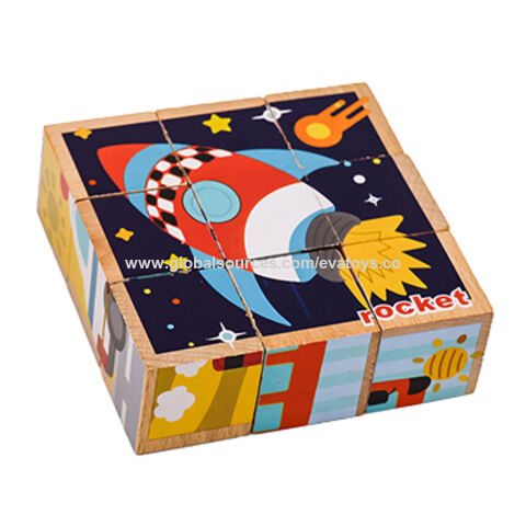 China2019 New Design 9 Pieces Cartoon Wooden Cube Puzzle Game With Customize W14f059 On Global Sources