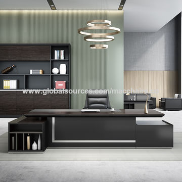 Global Sources China Modern Latest Size Photos New Designs Chairman Cheap Wooden Boss Executive Office Table