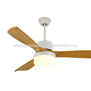 Chinahotsale Cheap Price Modern Natural Wood Color Blade Decorative Led Ceiling Fan Light On Global Sources