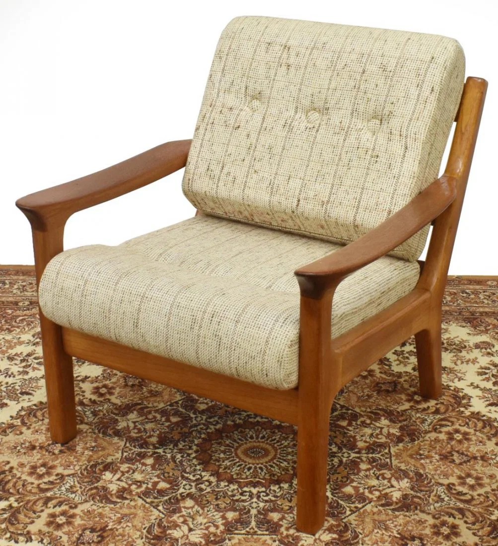 Danish Mid Century Modern Teak Frame Lounge Chair Jun 27 2020 Austin Auction Gallery In Tx