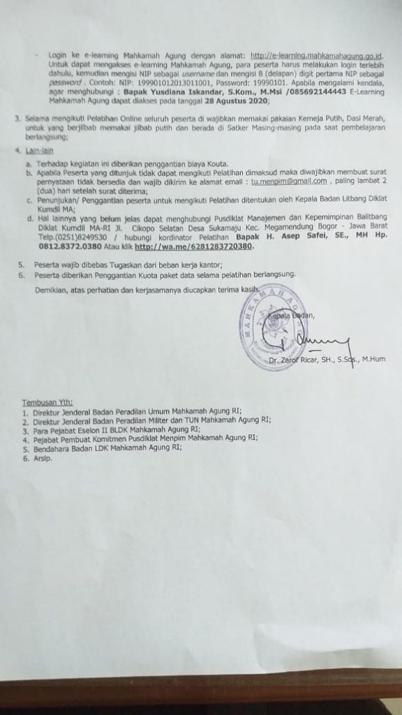 Usai pengarahan oleh pembina apel. Kasubbag Perencanaan Ti Dan Pelaporan Pa Sumenep Ikuti Pelatihan Online Kepemimpinan Pengawas Gelombang Iii Pengadilan Agama Sumenep