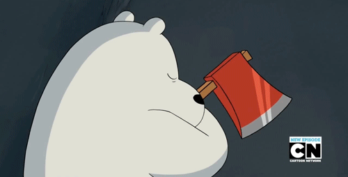 It is an fire axe used by ice bear on several occasions. Ice Bear | Wiki | We Bare Bears Amino