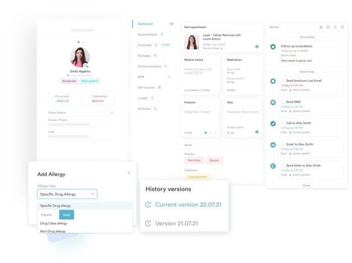 Plastic surgery practice management software