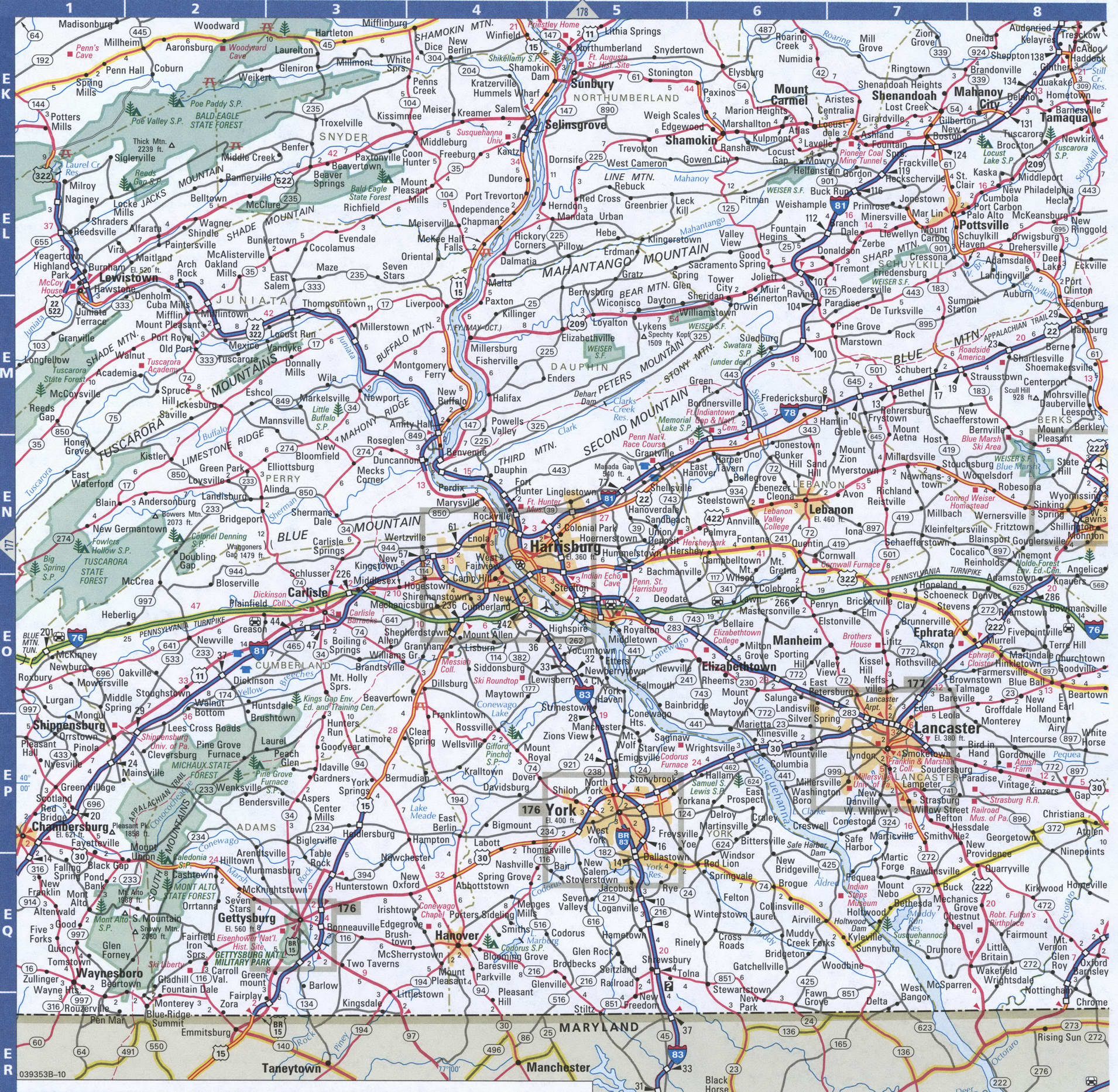 Road Map Of Pa 180bCR 