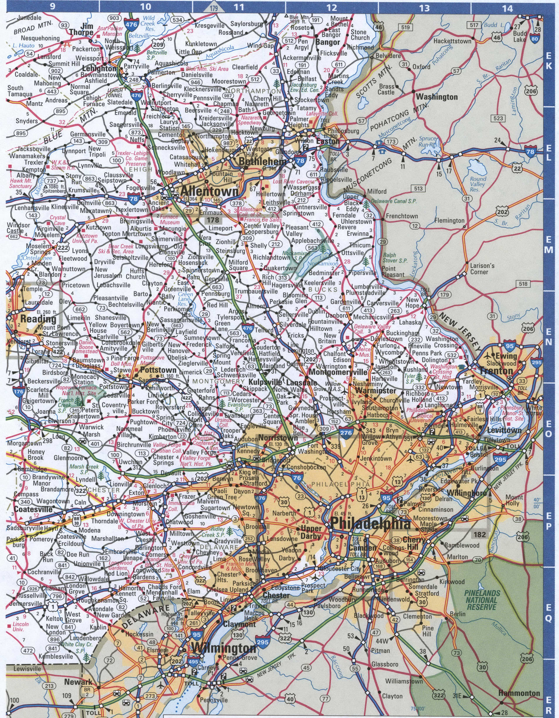 Map Of Free Highway Road Map PA With Cities 181bCR 