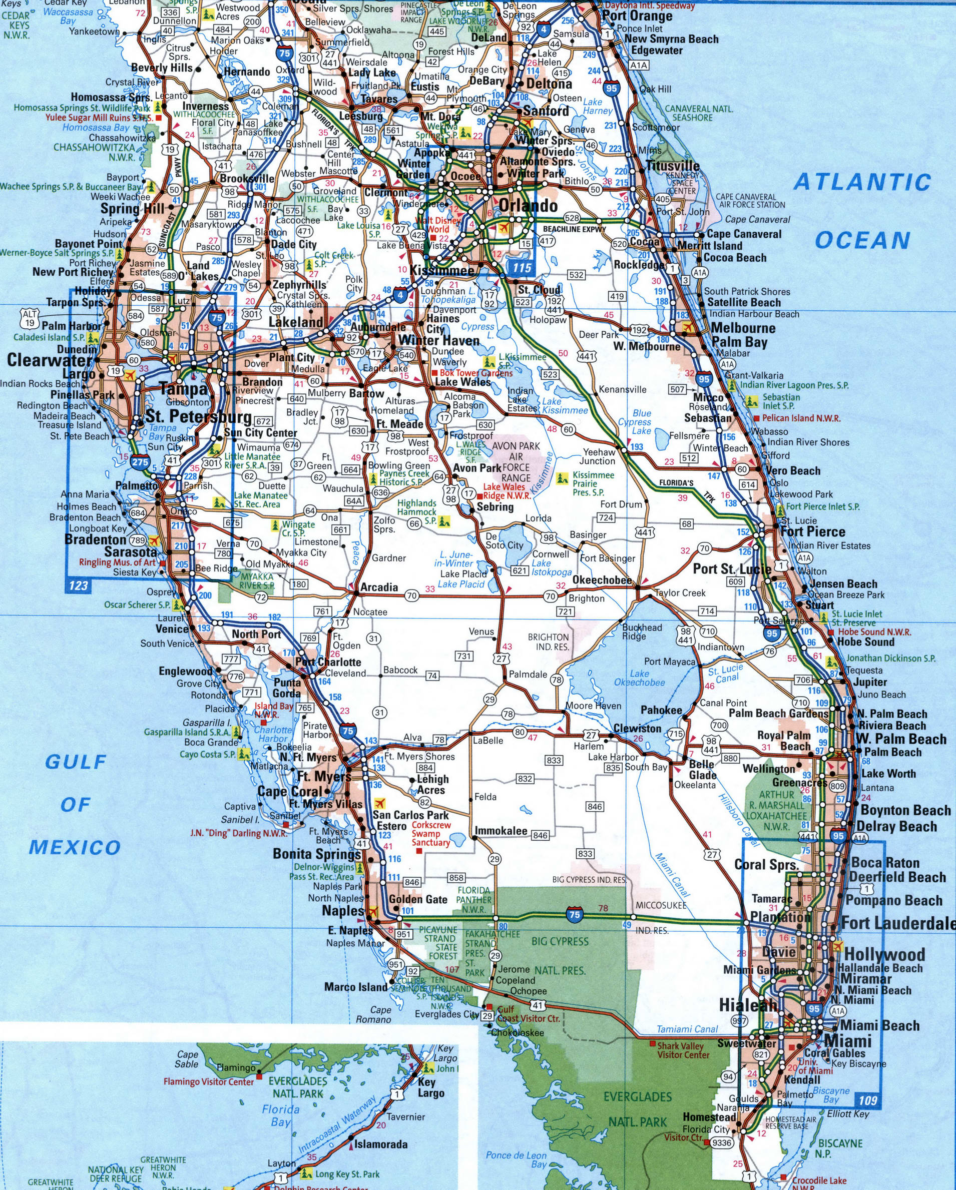 Map I 95 Interstate Highway Via Florida New York Maine Interchange I95 67 