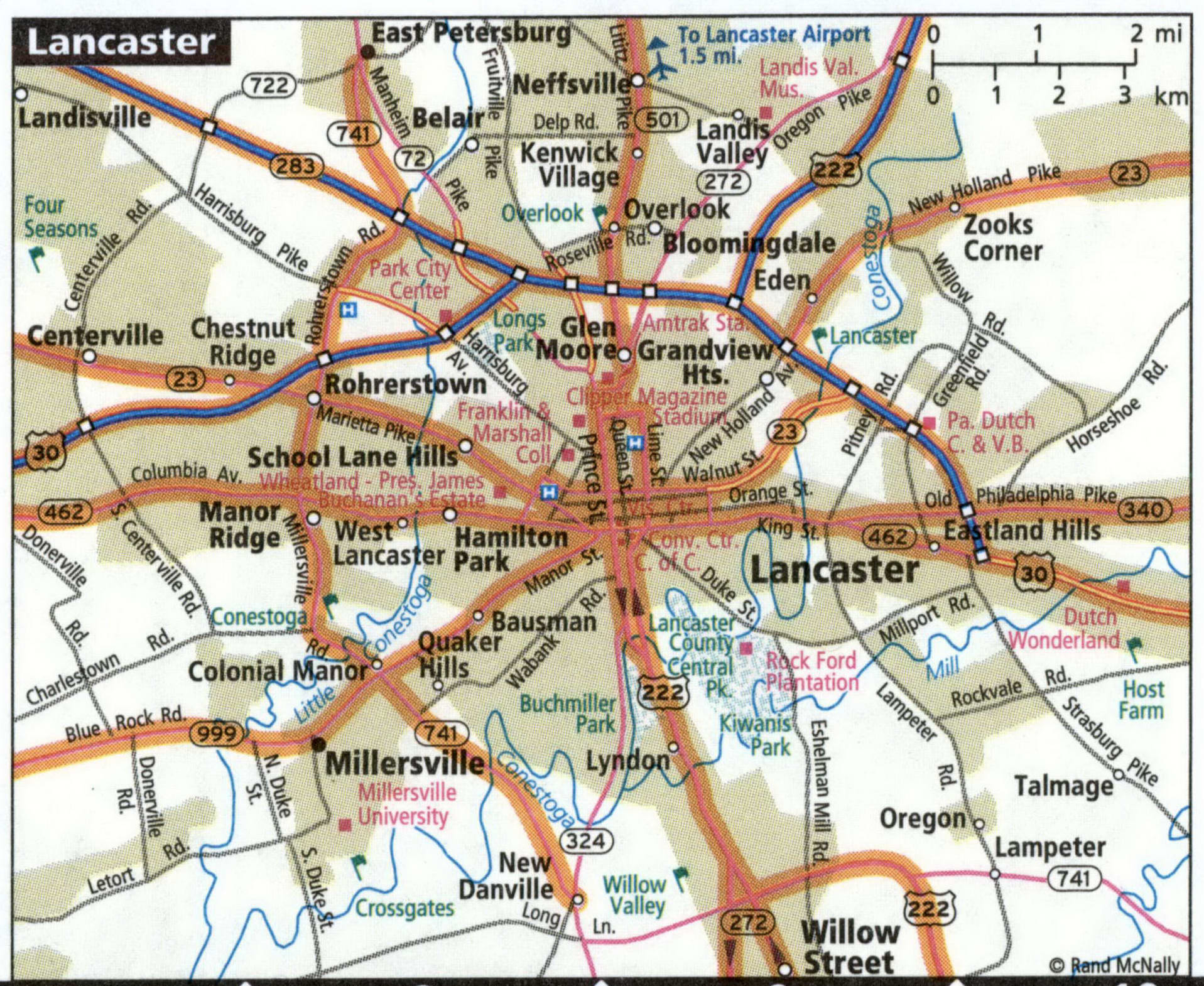 Map Of Lancaster City Pa 89Lanc 