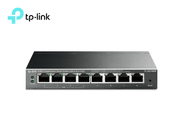 TP-Link TL-SG108PE 8-Port Gigabit Easy Smart Switch with 4-Port PoE | T35