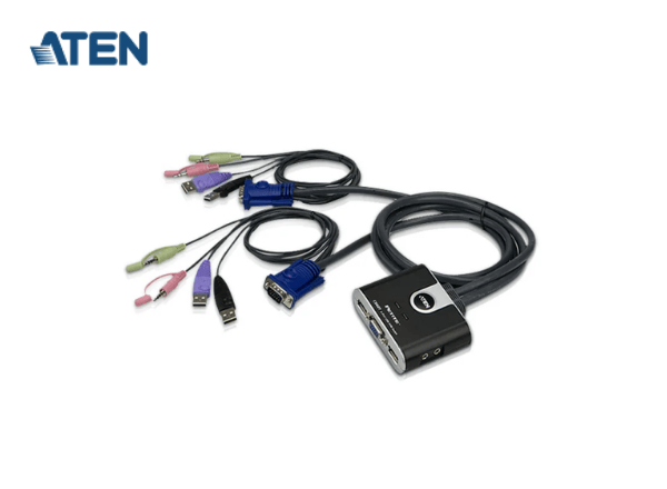ATEN CS62T 2- Port USB KVM Switch with File Transfer | A55