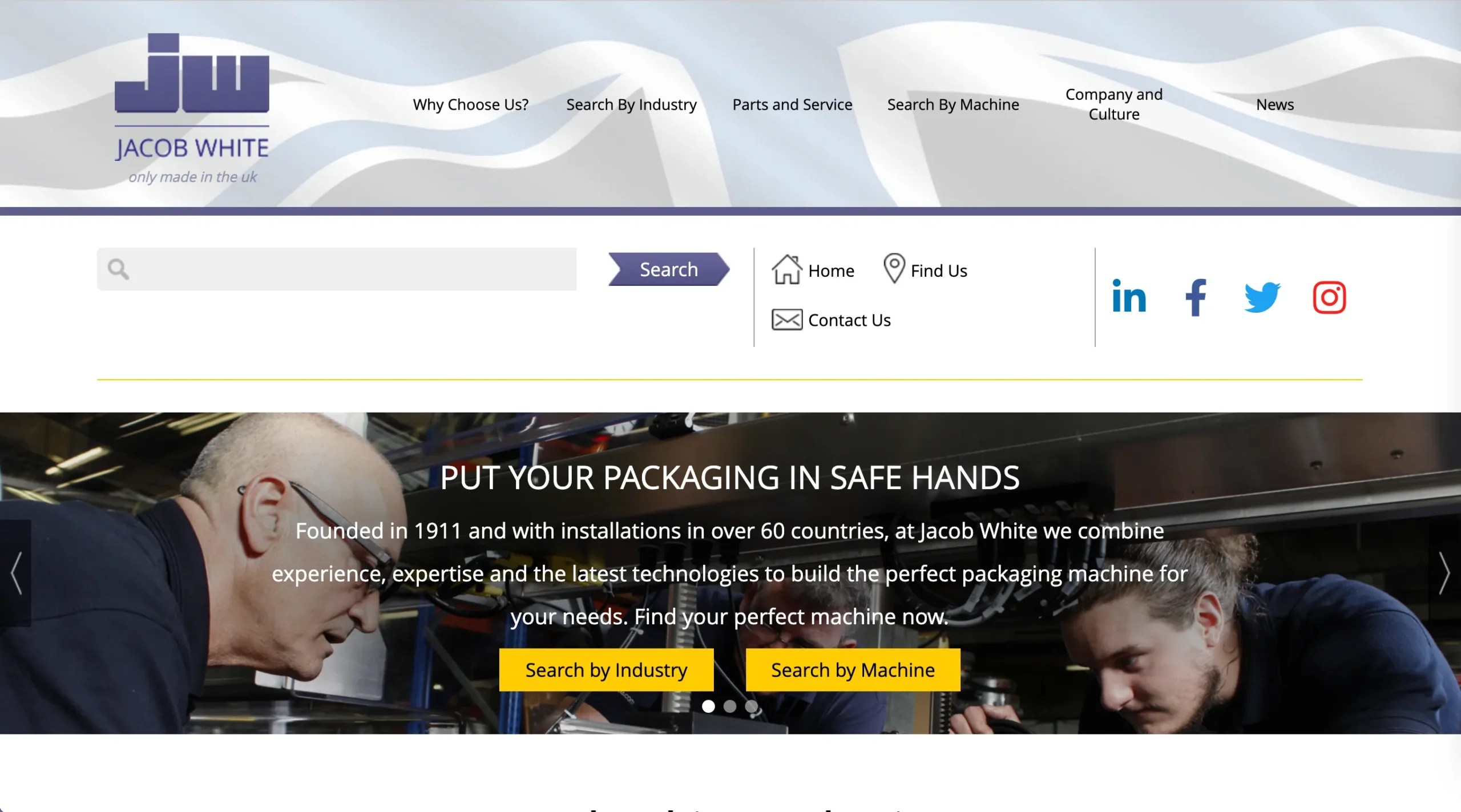 Jacob White Packaging website