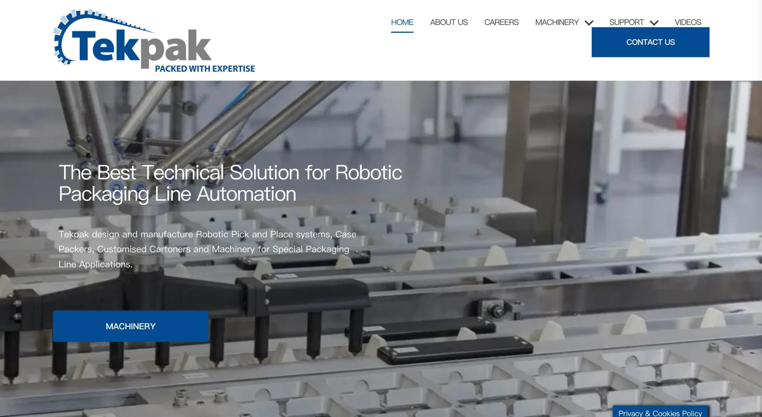 Tekpak Automation website
