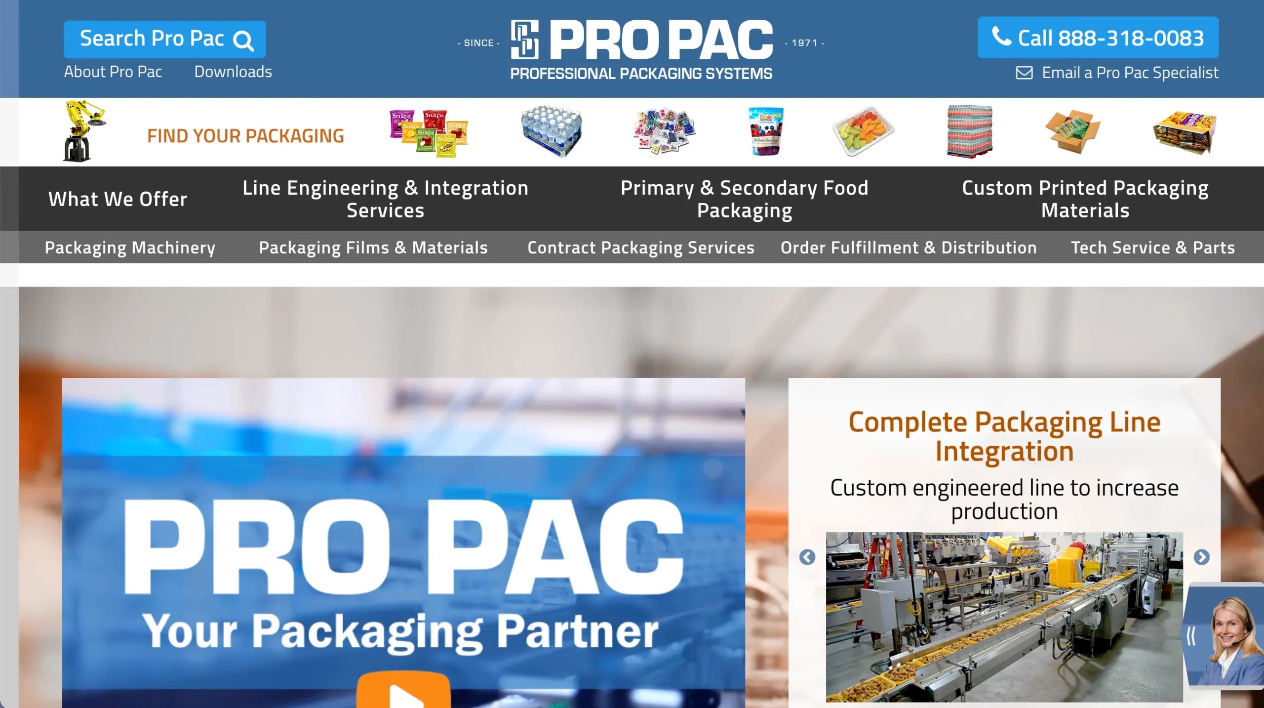 Professional Packaging Systems website
