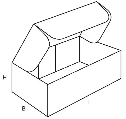 Single Wall Box 584 x 381 x 180mm