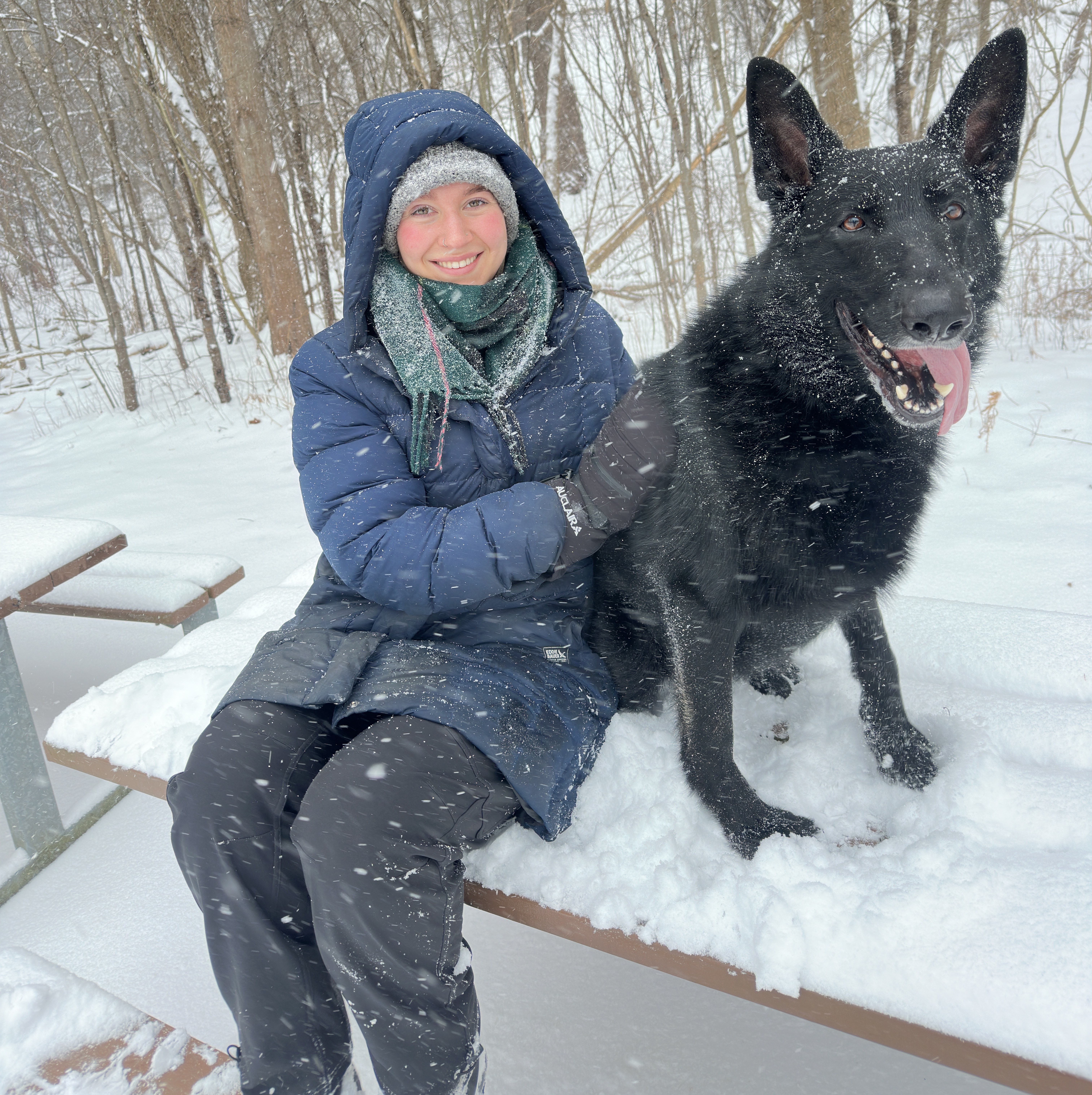 Hannah and her dog Boone.