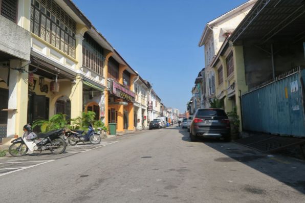A typical street in old George Town