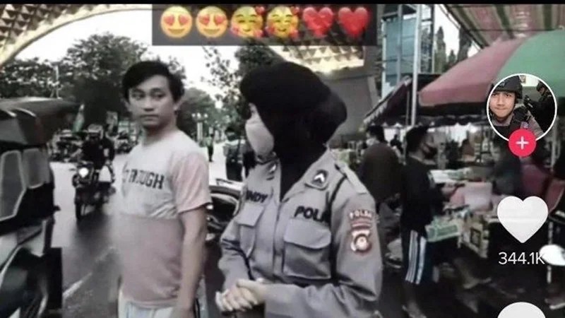 Berita viral terbaru: video tiktok polwan dan pemuda, video tiktok baper, video titok viral