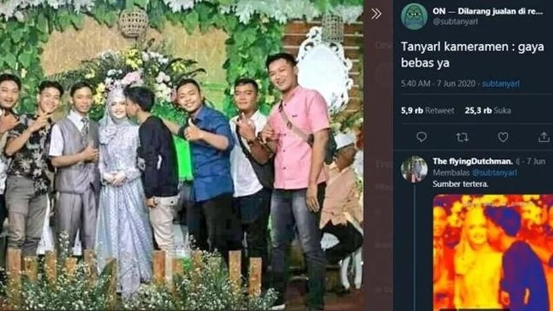 Berita viral terbaru: Viral foto tamu mencium mempelai wanita