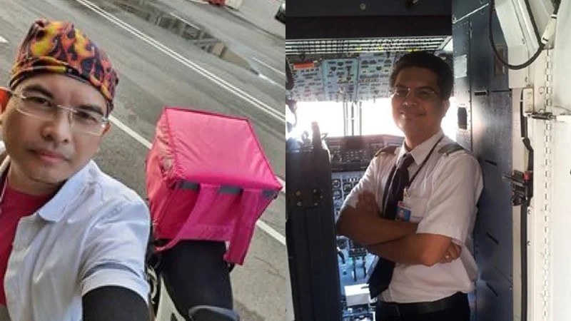 berita viral terbaru: pilot beralih profesi pengantar makanan