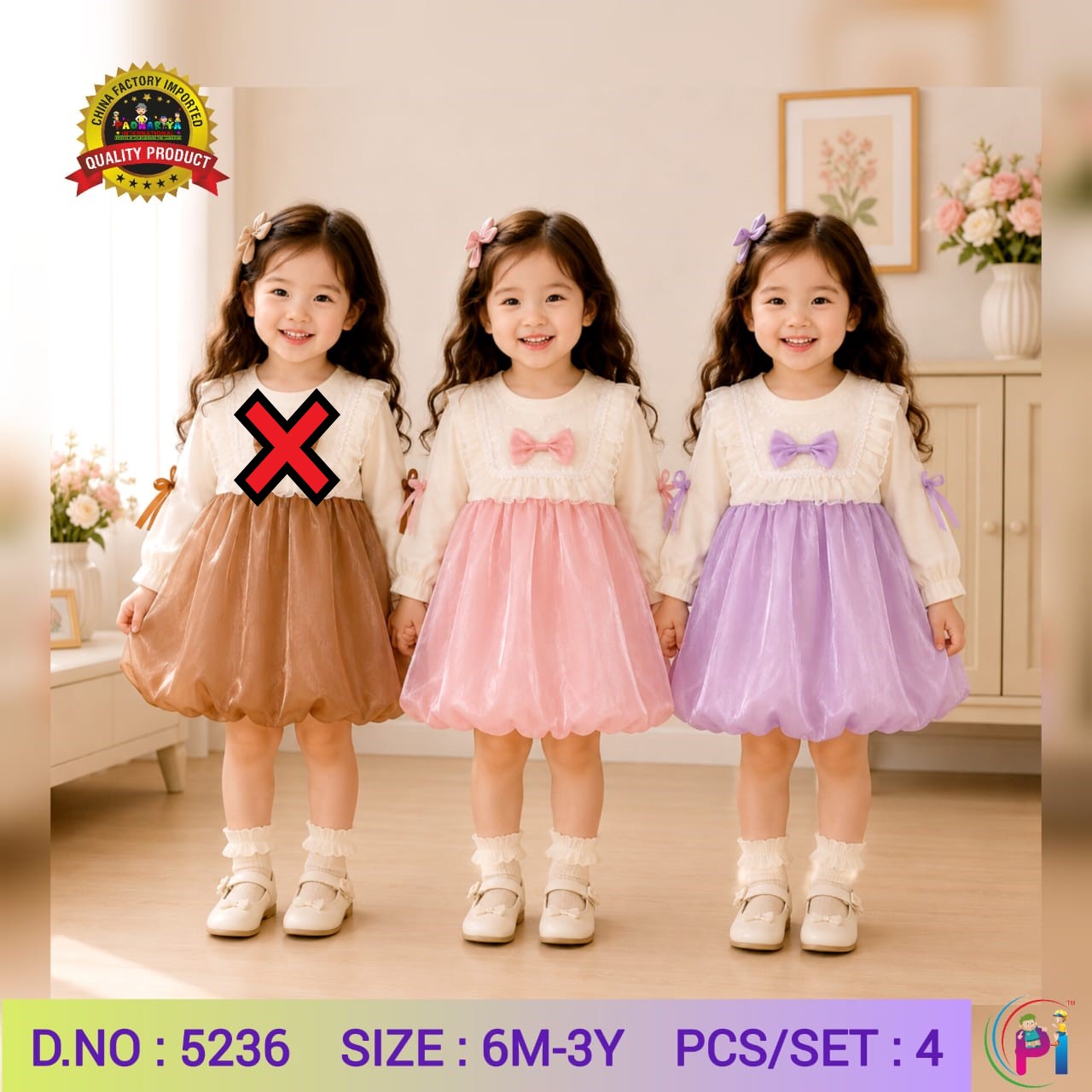 GIRLS LONG SLEEVE FROCKS