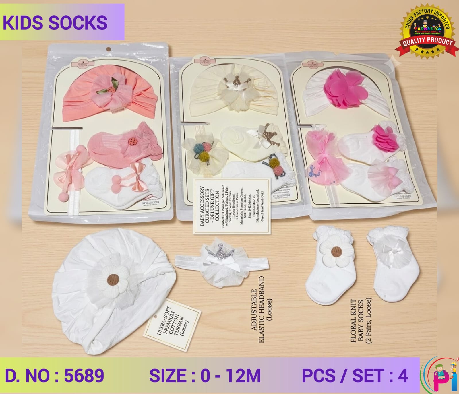 BORN BABY SOCKS WITH CAP