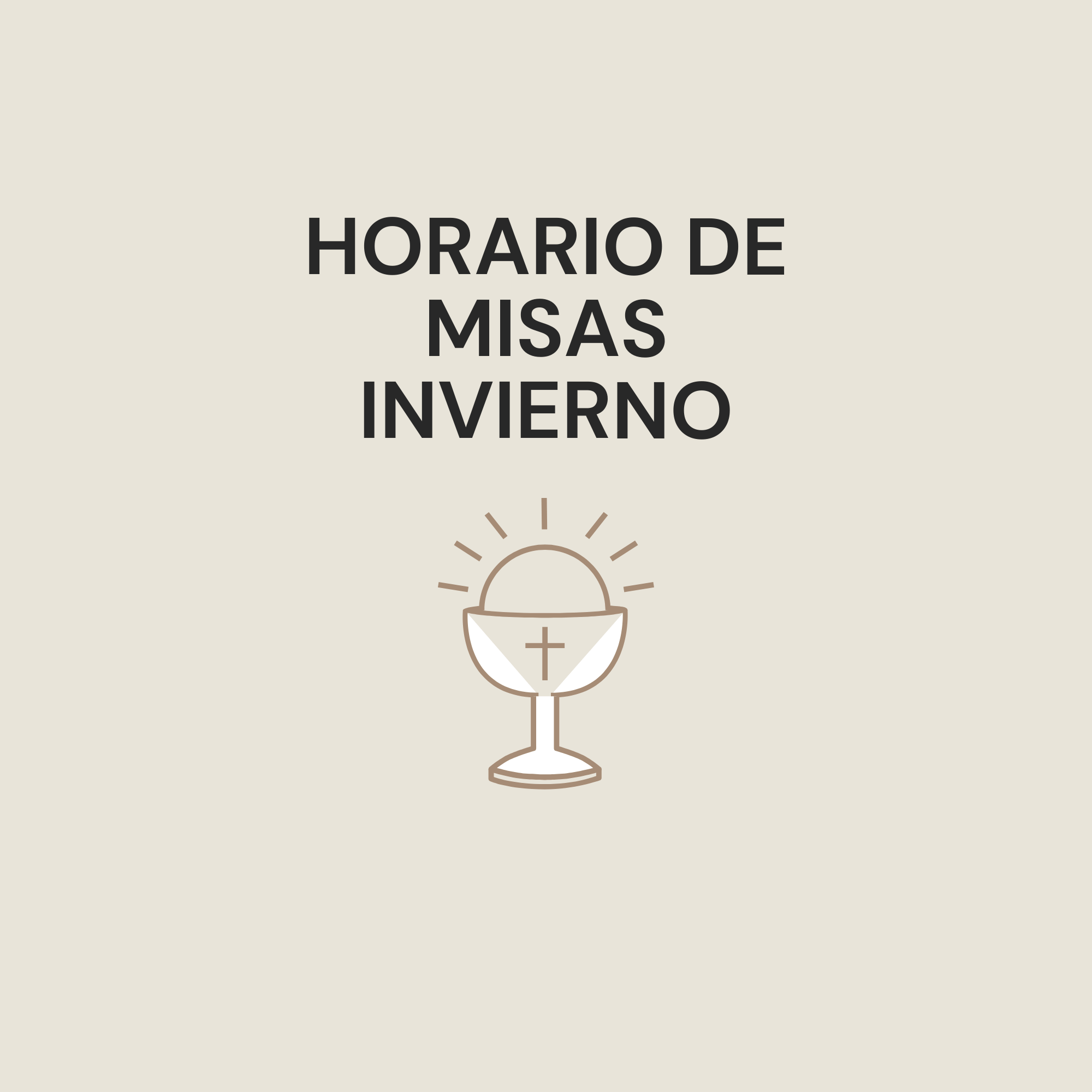 Horario de misas de invierno