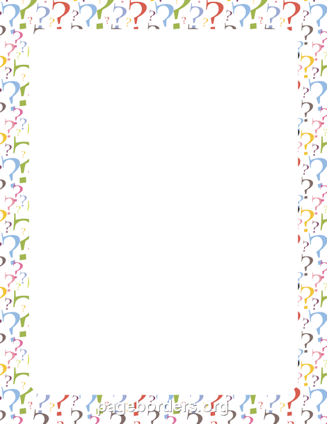 Symbols & punctuations set features an ampersand, asterisk, at sign, dollar sign and pound/number sing in 6 font styles. Question Mark Border: Clip Art, Page Border, and Vector