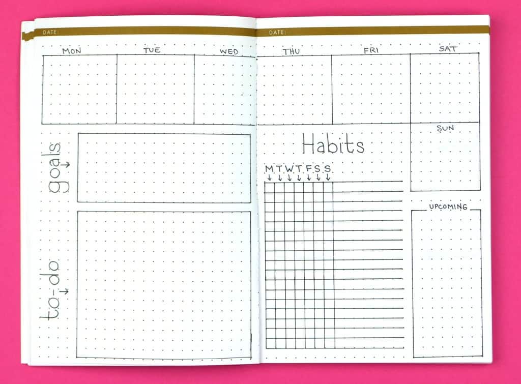 10 Weekly Bullet Journal Layouts To Kickstart Your Productivity Page Flutter