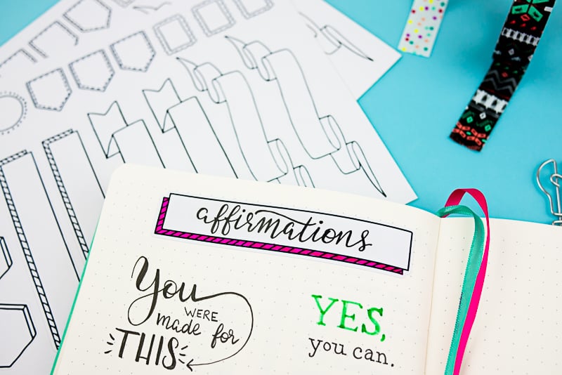 free printable planner and bullet journal stickers page