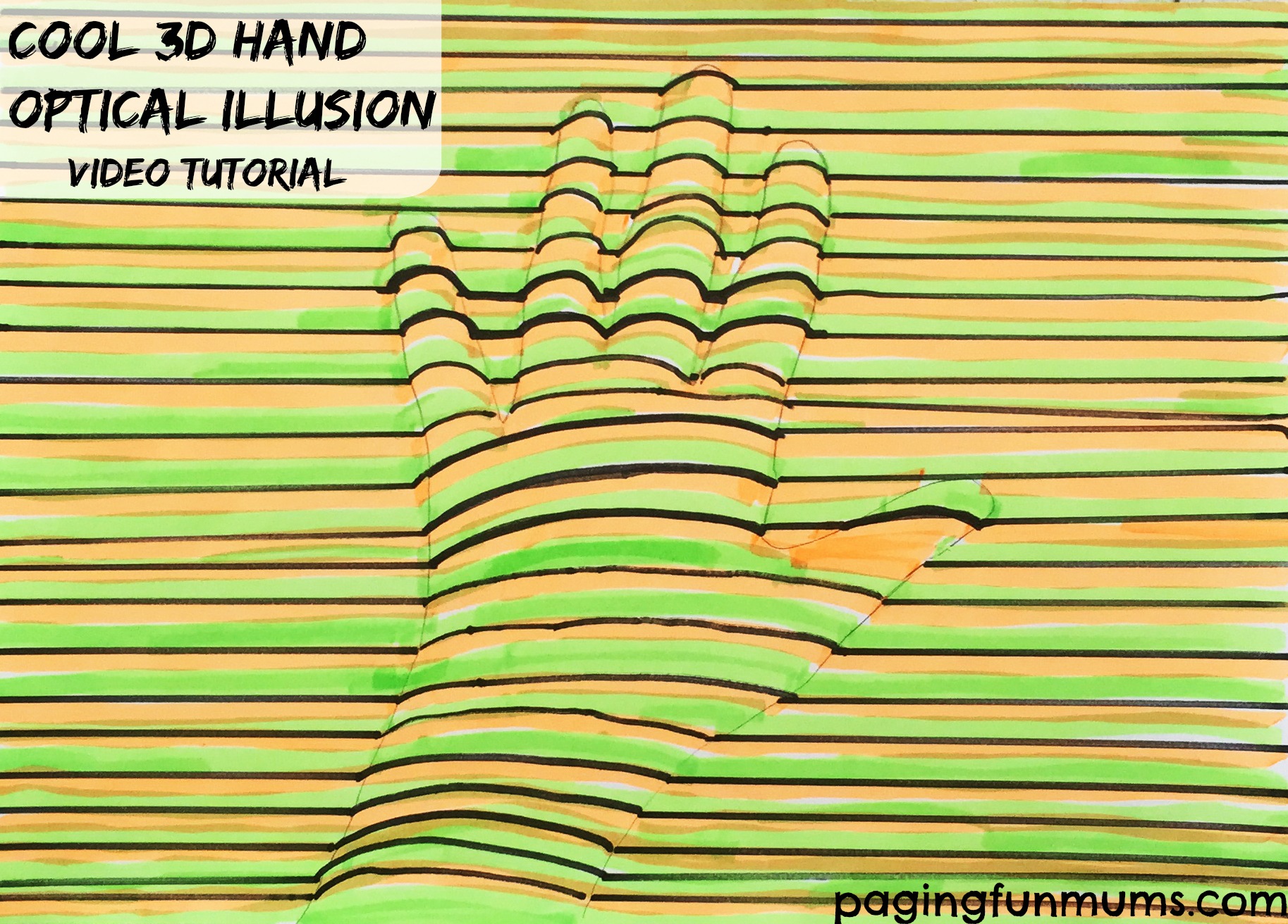 How to draw a 3d hand