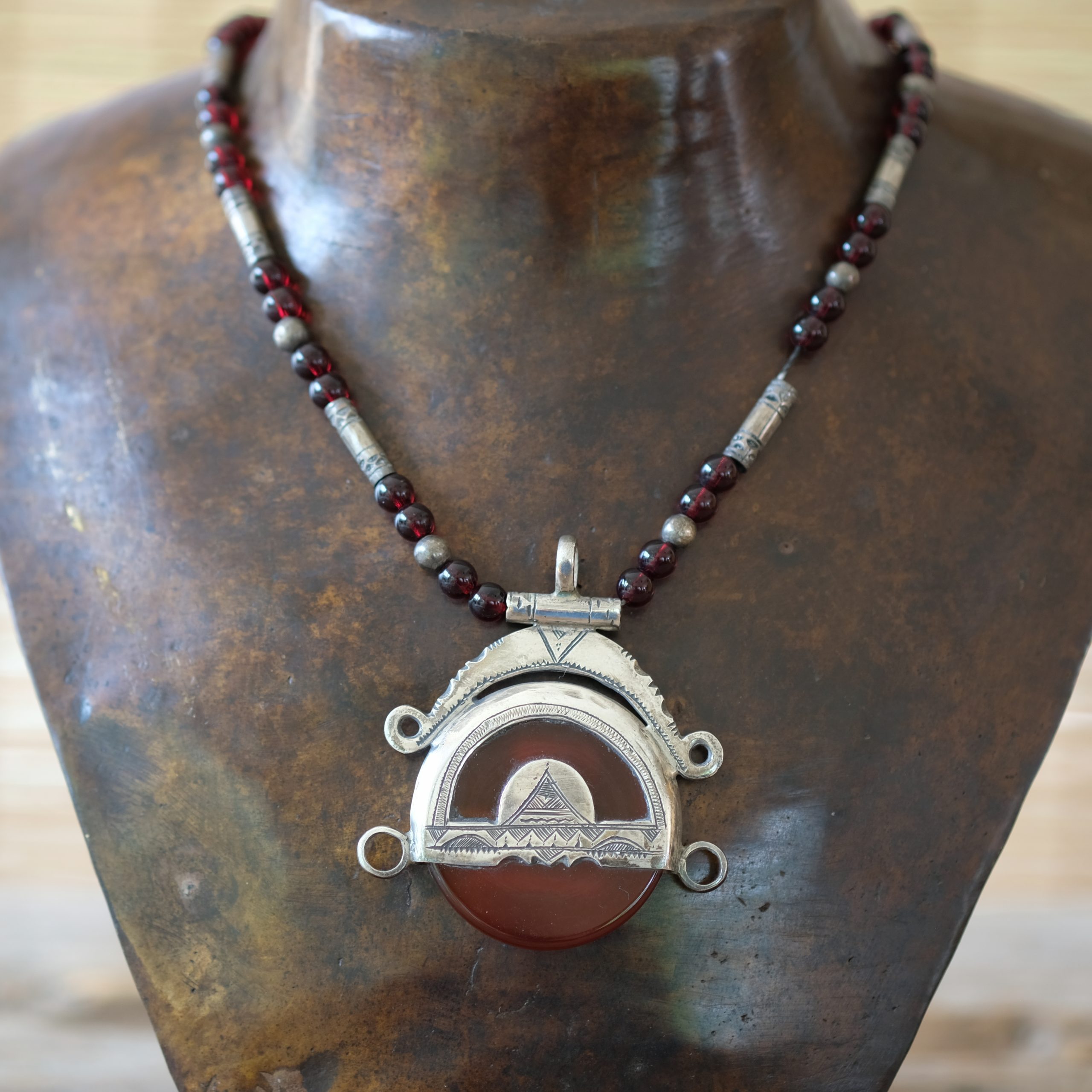 African silver necklace from Tuareg people - “From the dessert”