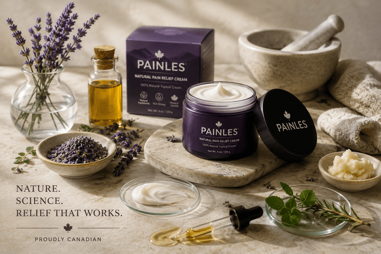 Painles lab technician creating and preparing topical products