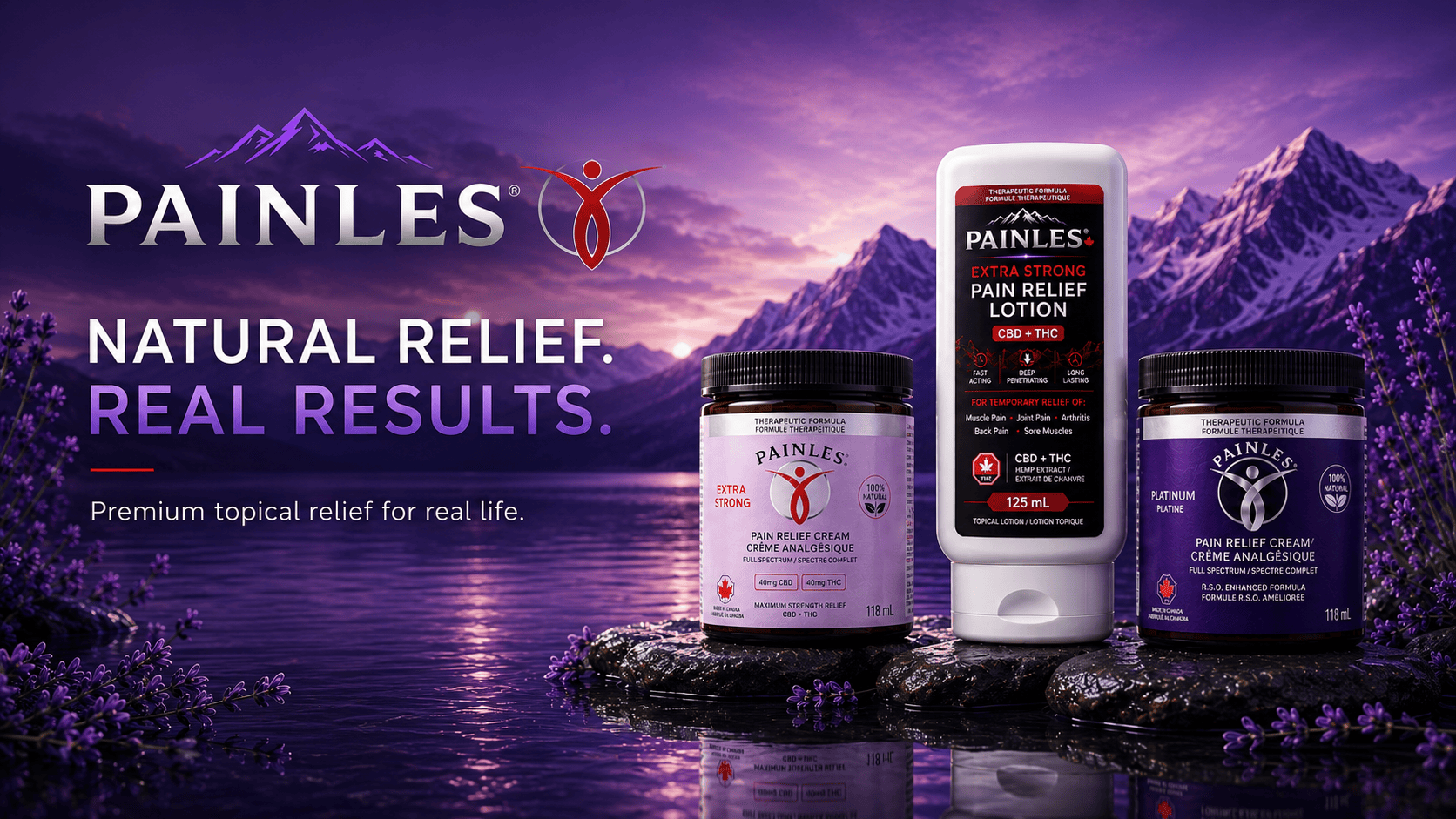 Active lifestyle with Painles topical relief products