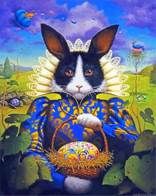 Black Rabbit Paint by Number Kit