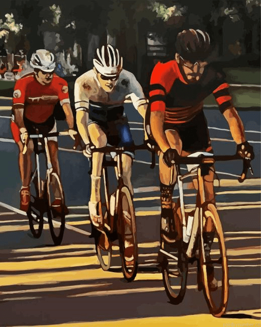 Cyclists Racing Paint by Number Kit