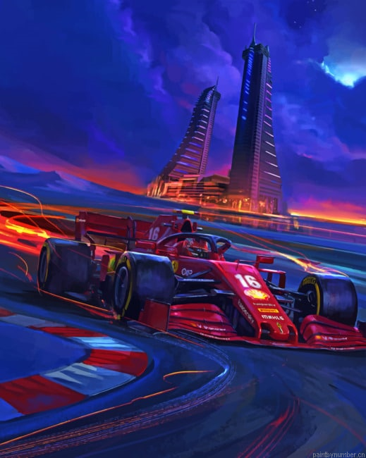 Ferrari Car Racing Paint by Number Kit