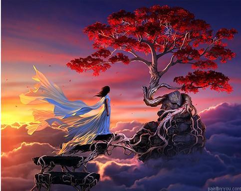 Red Tree In Sky Landscape Color By Numbers.jpeg