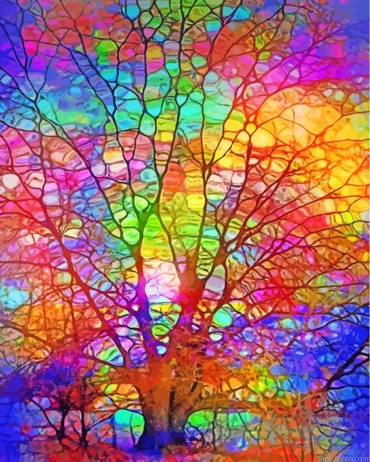 Stained Glass Colorful Tree Paint By Number.jpeg