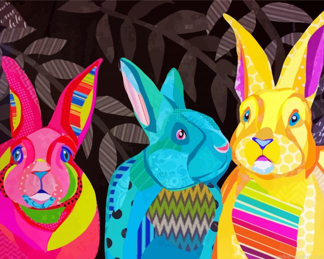 Abstract Rabbits Painting By Numbers.png