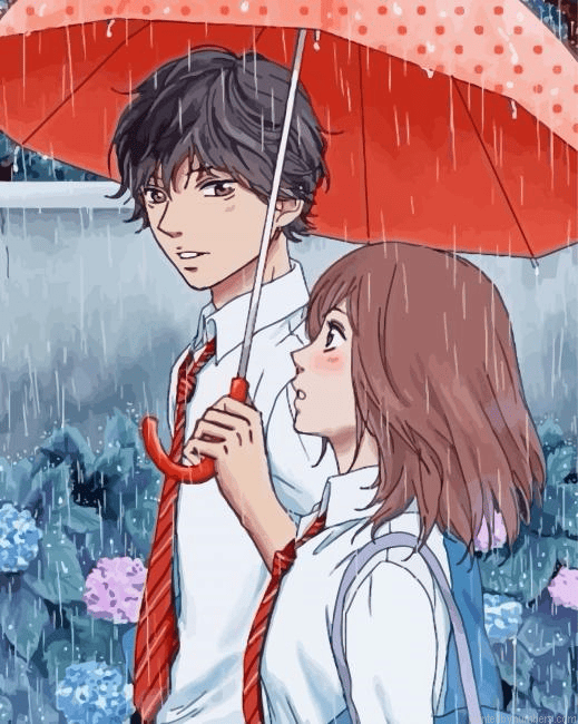 Blue Spring Ride Anime Paint by Numbers Kit